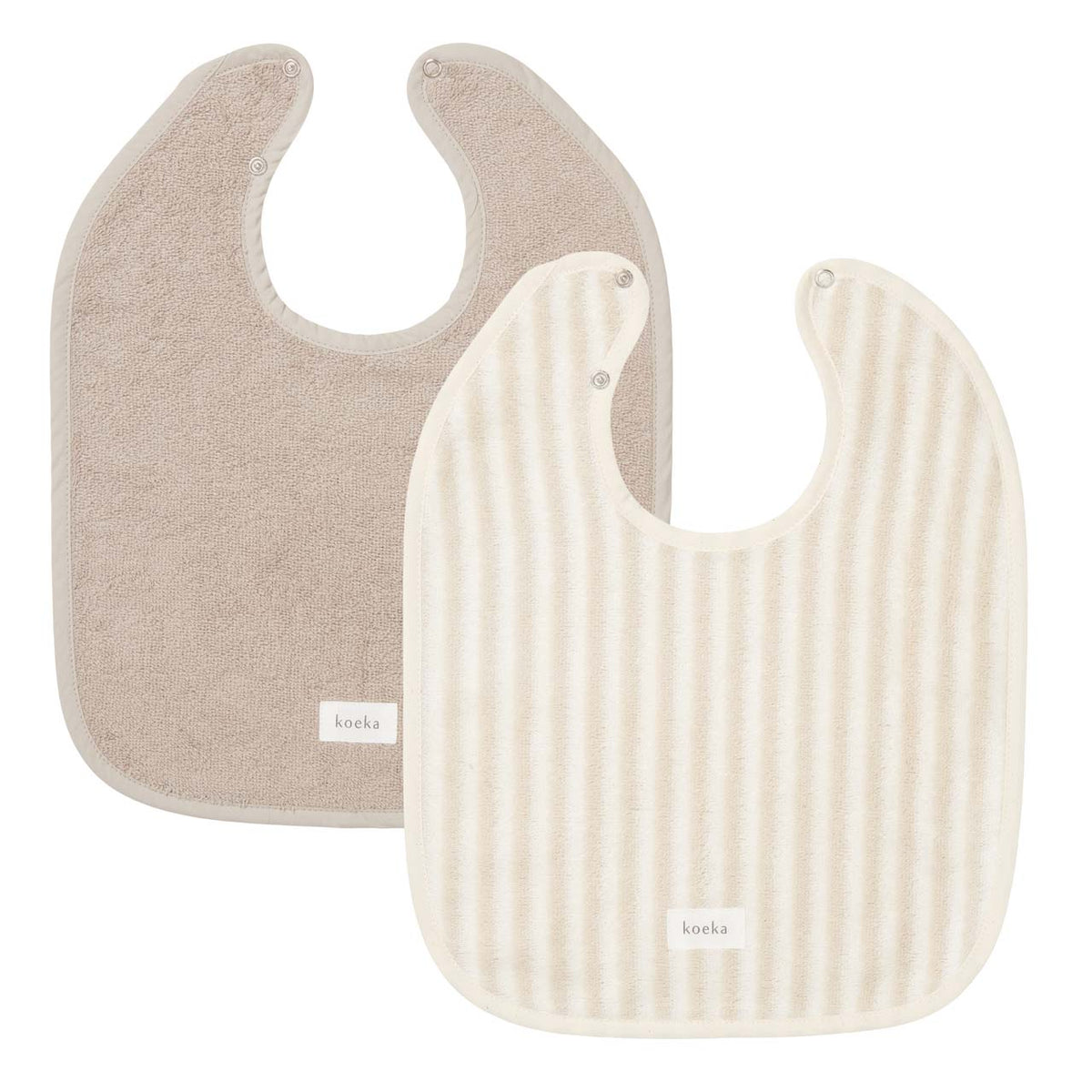 Lätzchen 2er-Set aus Frottee von Koeka Playa in Sand/Clay