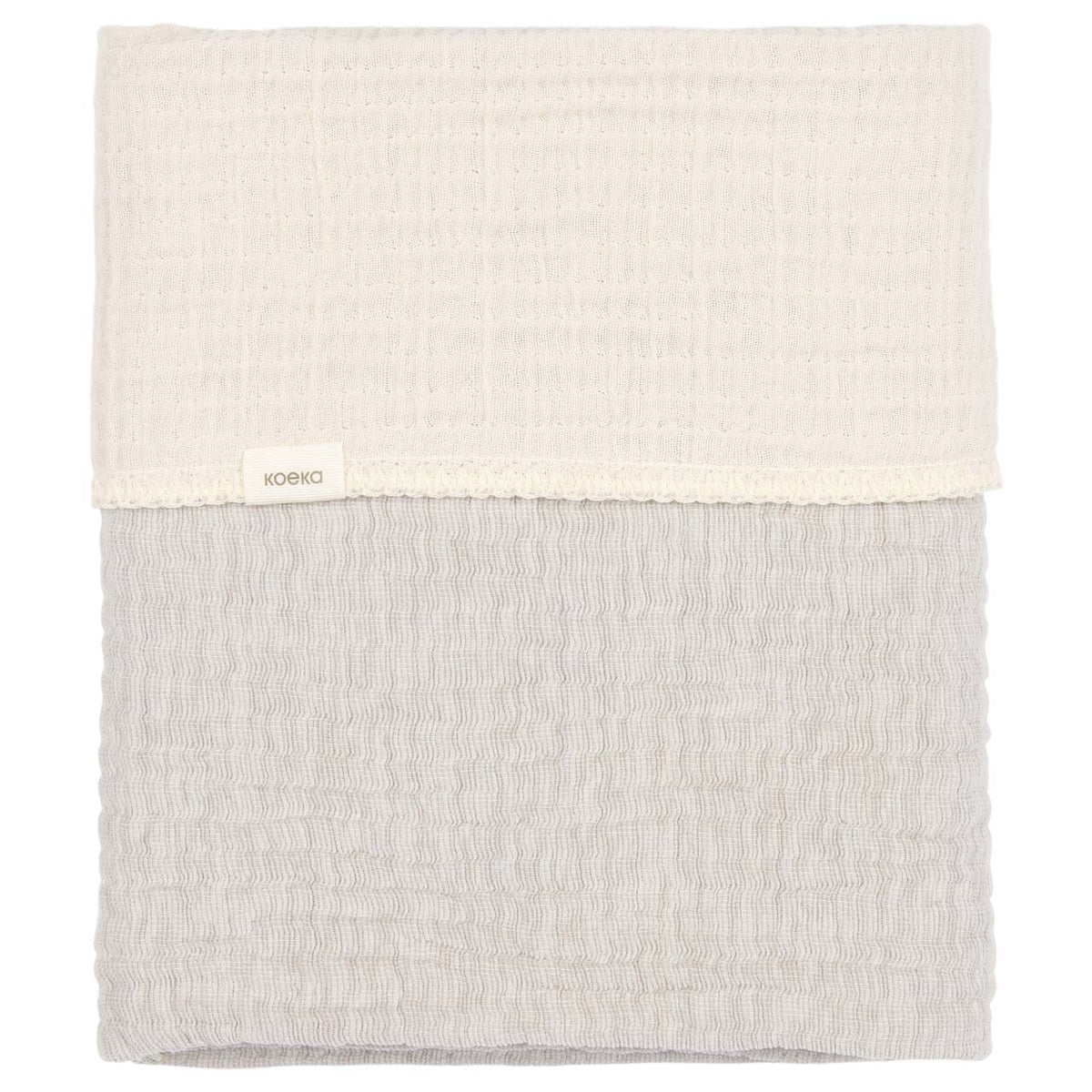 Babydecke Chenille 75 × 100 cm von Koeka Rivoli in stone