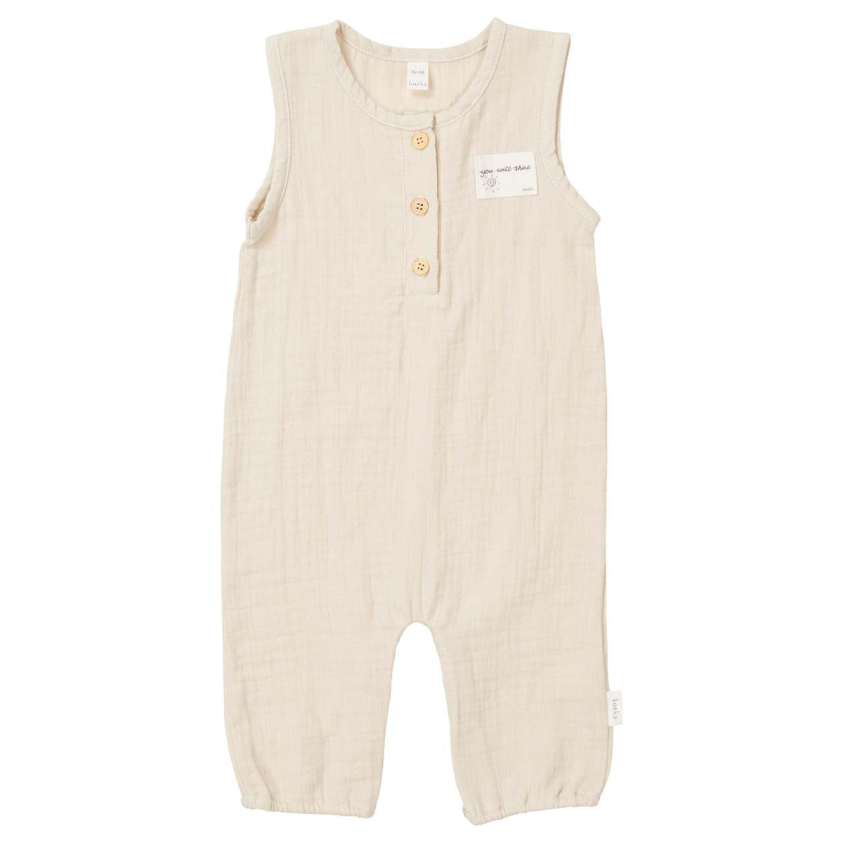 Baby-Einteiler Musselin von Koeka Faro in Warm White