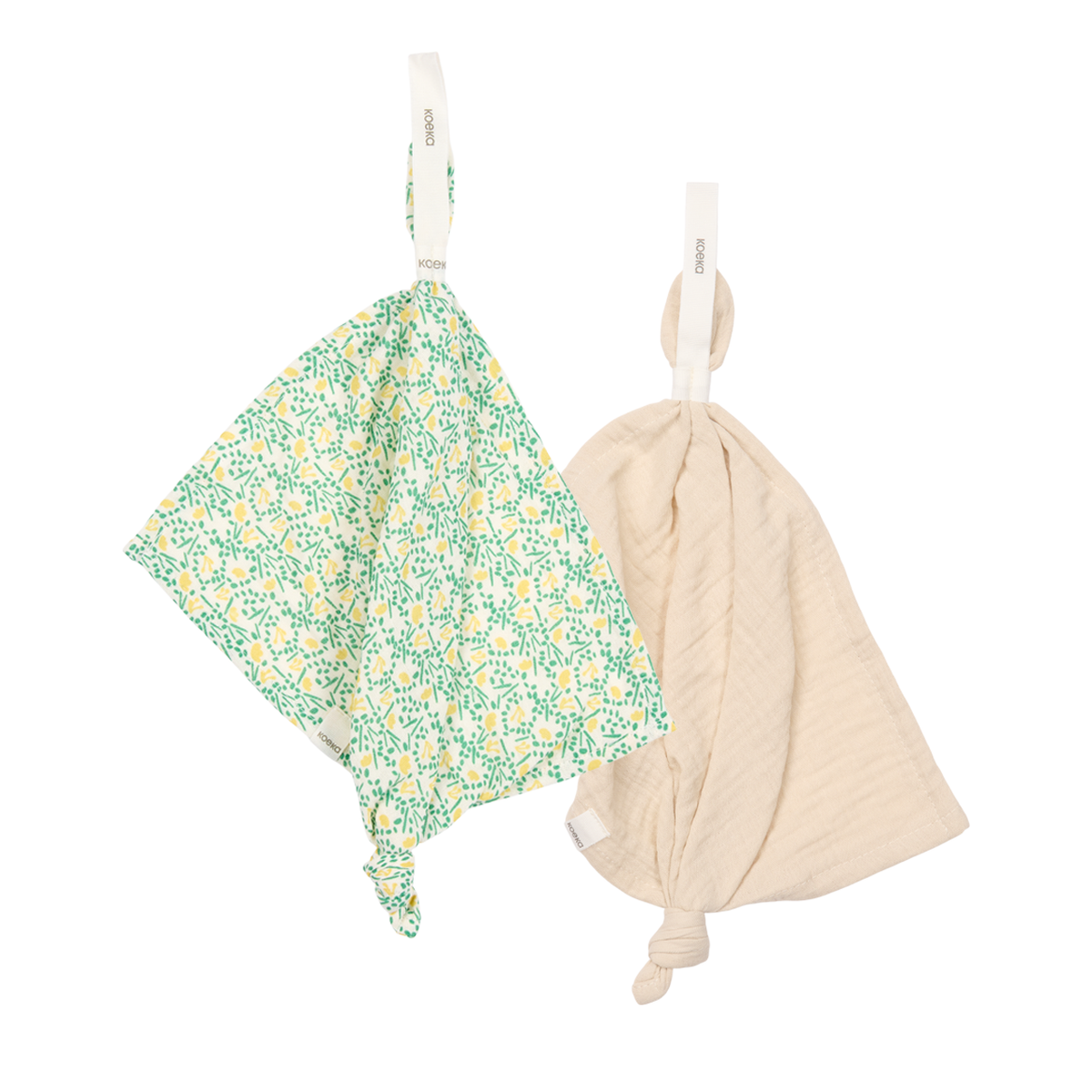 Koeka Schnullertuch Meadow in Off White, 2er-Set