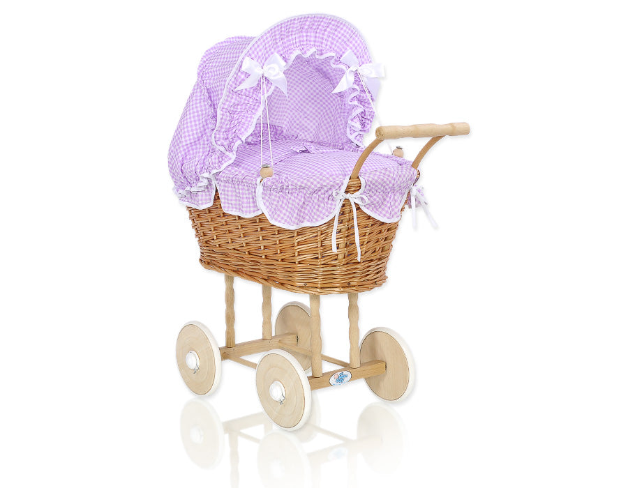 Puppenwagen Weide Natalia – Natur Lila