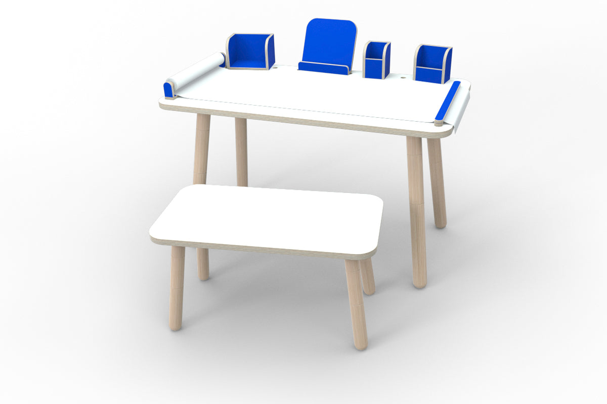 growing table Set Enzianblau