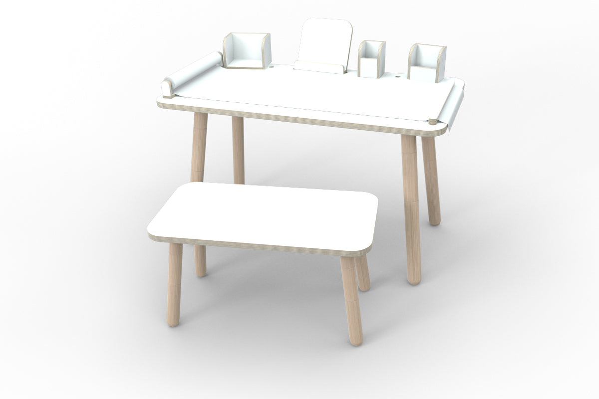 growing table Set Reinweiß