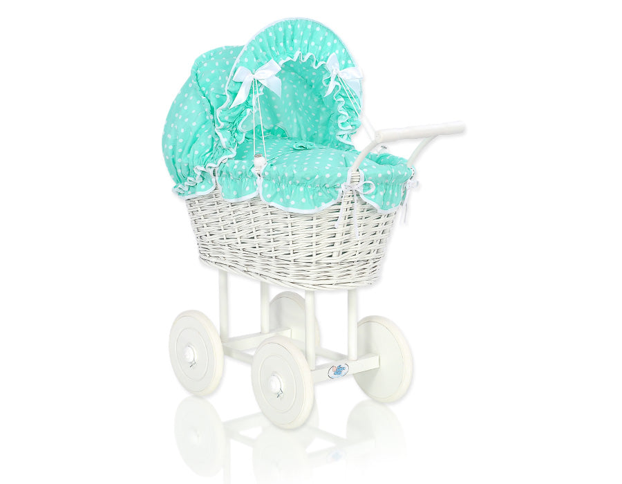 Puppenwagen Weide Natalia – Weiß Mint