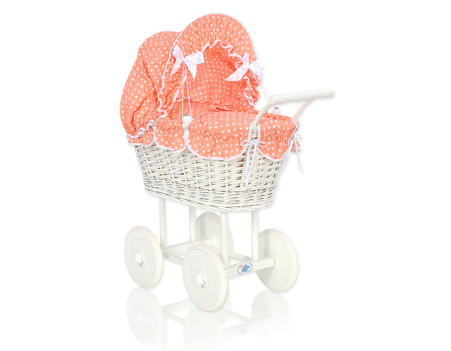Puppenwagen Weide Natalia – Weiß Pfirsich