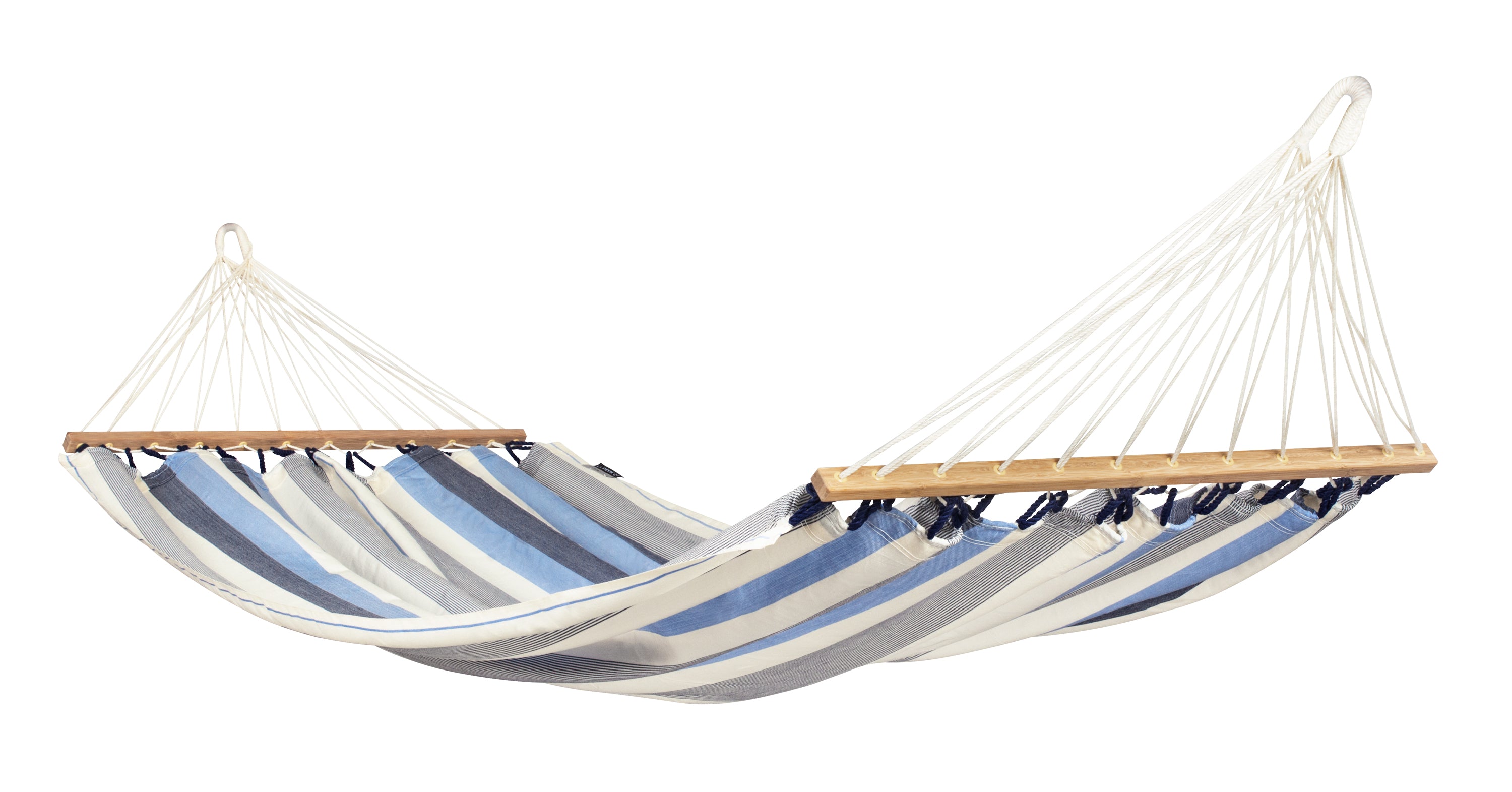 Einzel-Stabhängematte LA SIESTA Alisio Sea Salt mit Bambus-Spreizstab