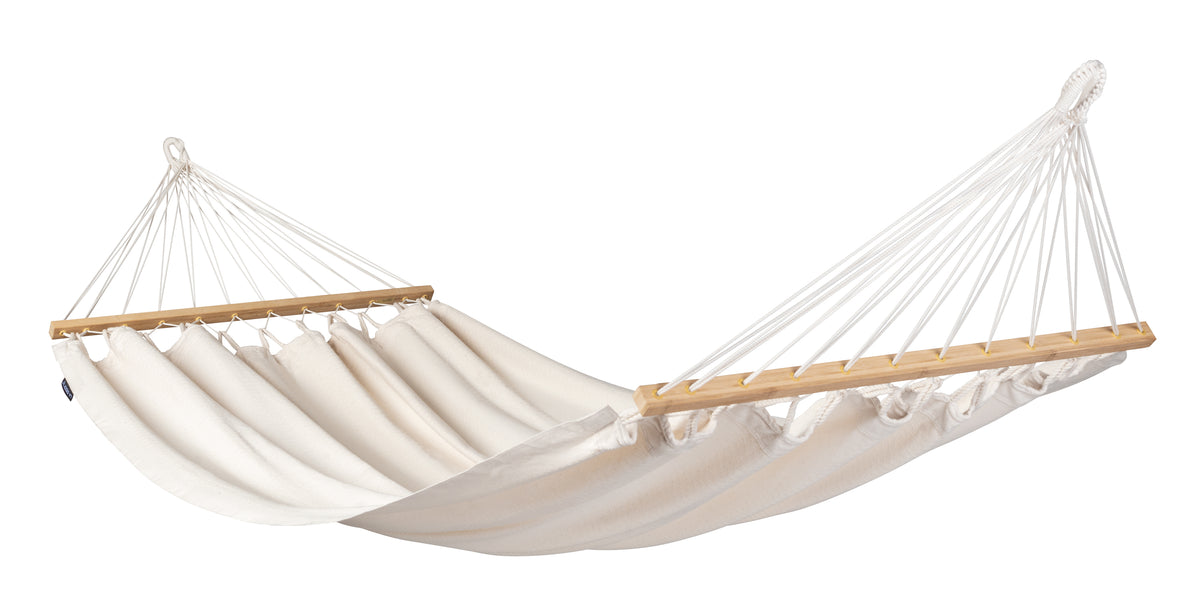Stabhängematte LA SIESTA Florencia Latte aus Bio-Baumwolle