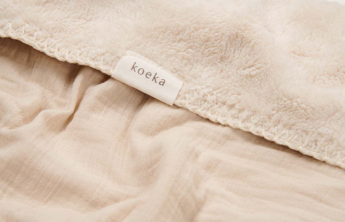 Babydecke 75x100 aus Musselin mit Teddyfutter – Koeka Faro