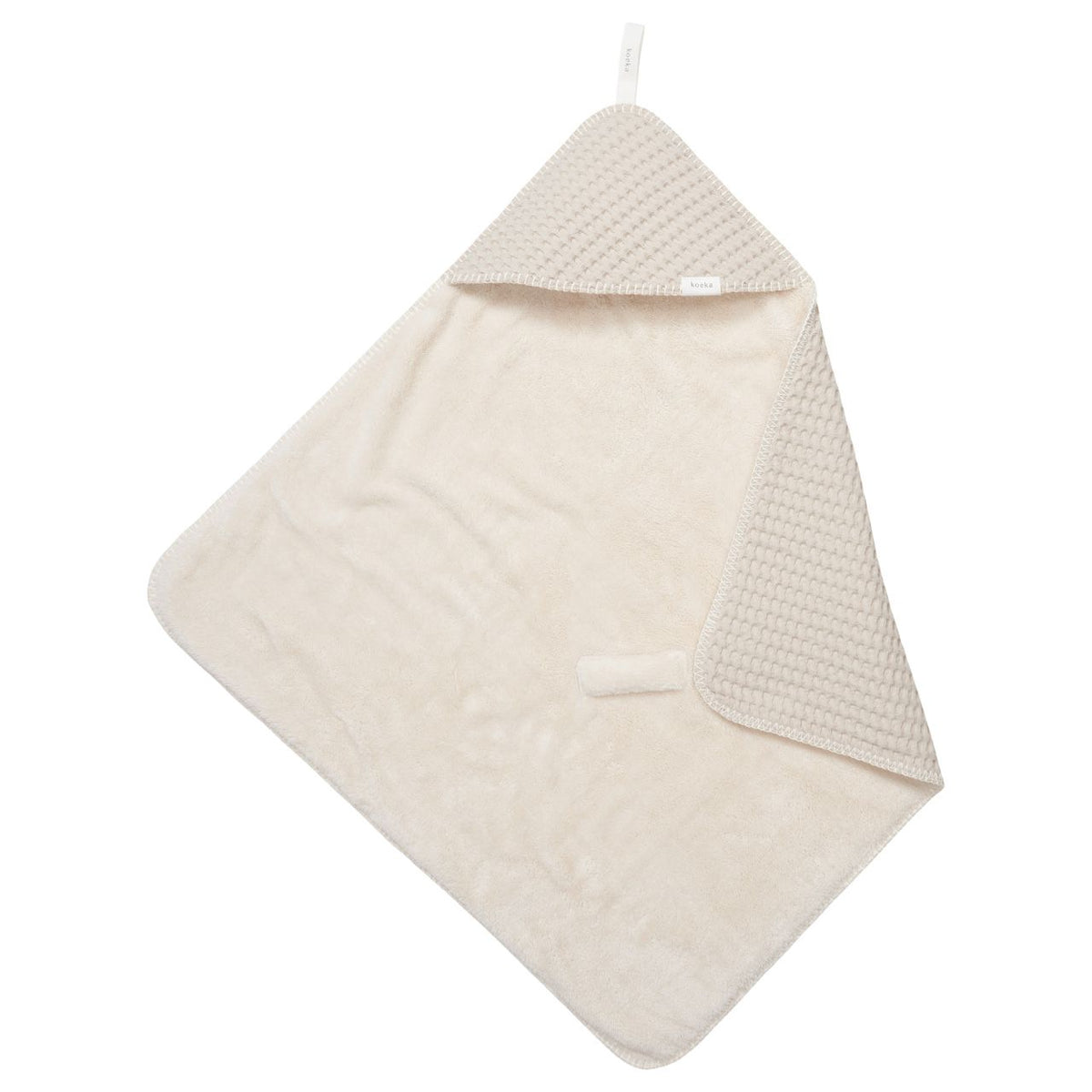 Einschlagdecke mit Teddyfutter und Kapuze 100 × 100 cm – Koeka Oslo
