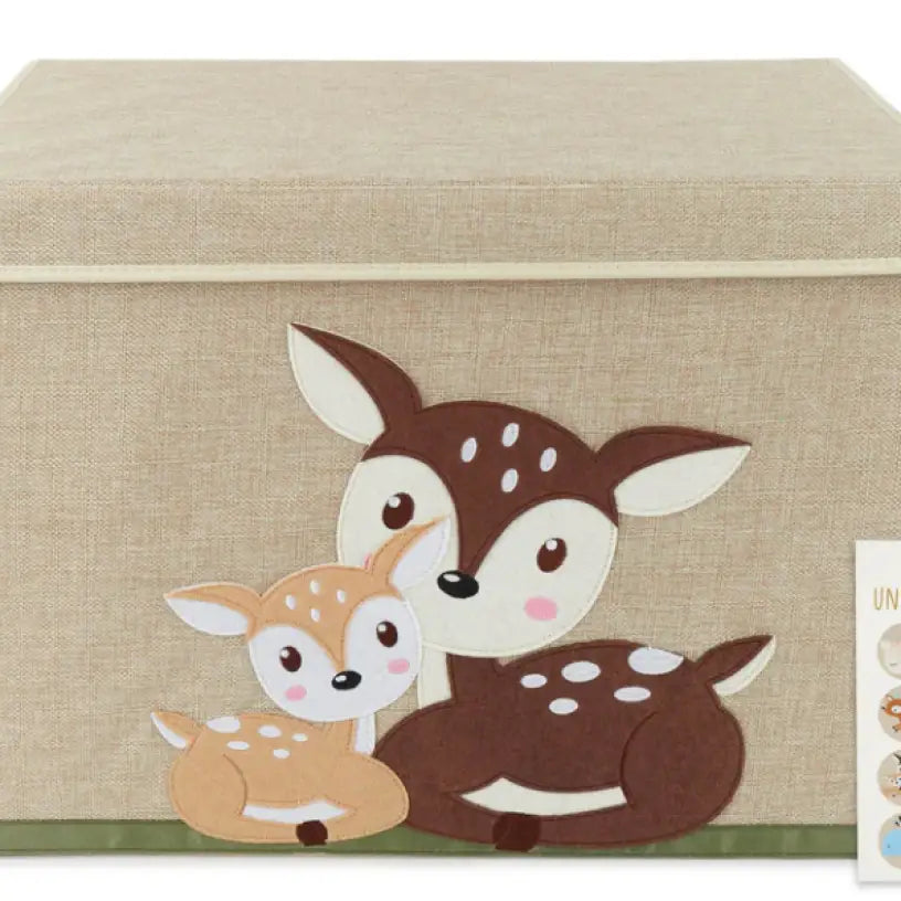 Aufbewahrungsbox mit Deckel - Rehe