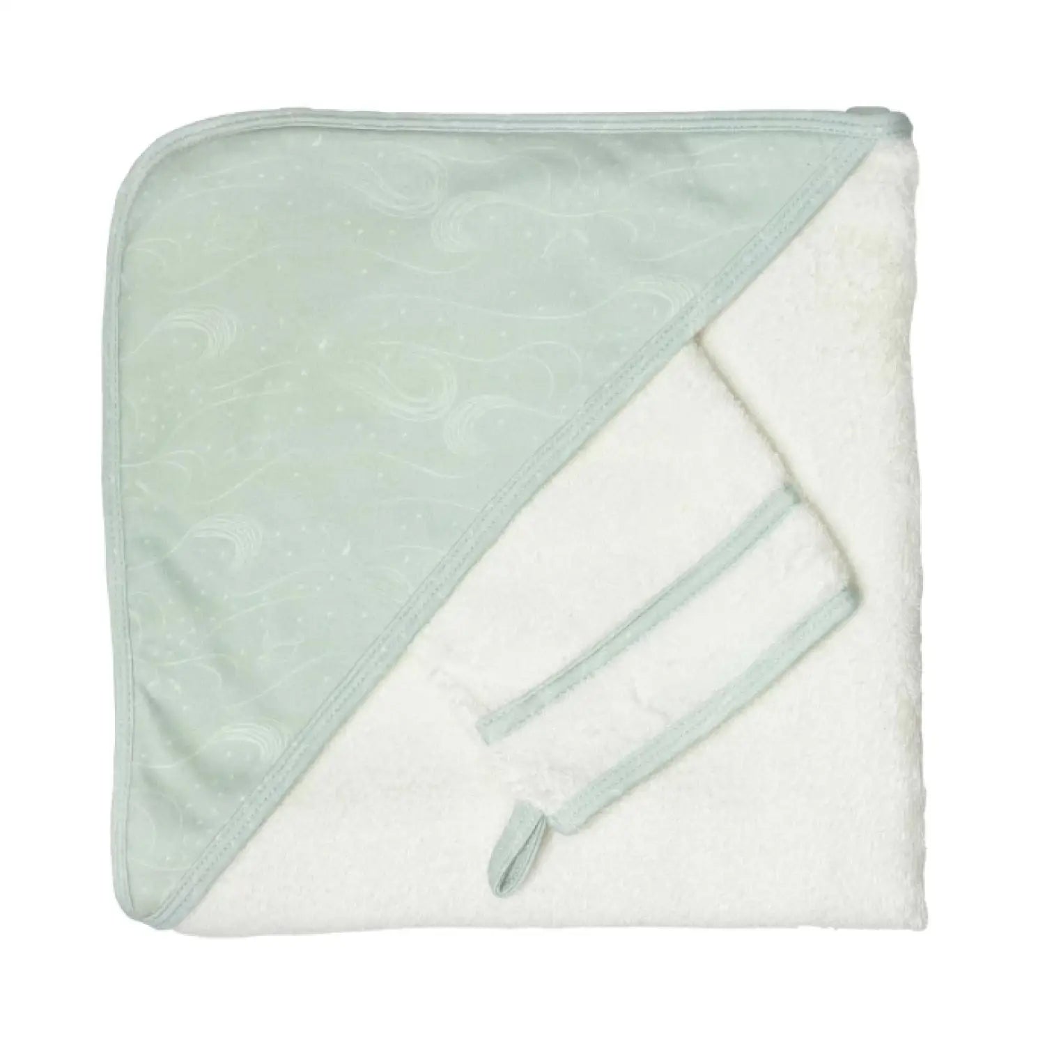 Baby-Badeumhang mit Waschlappen – Weich & Saugfähig