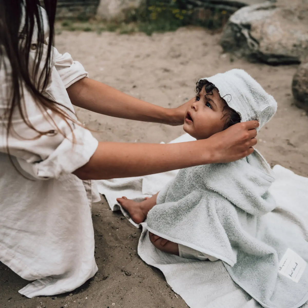 Badeponcho Baby – Dijon Daily aus Frottee