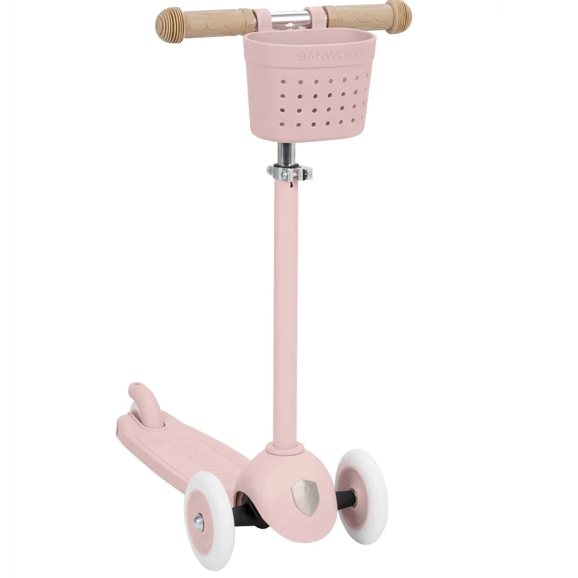 Banwood Eco Scooter Faded Pink – mit Korb
