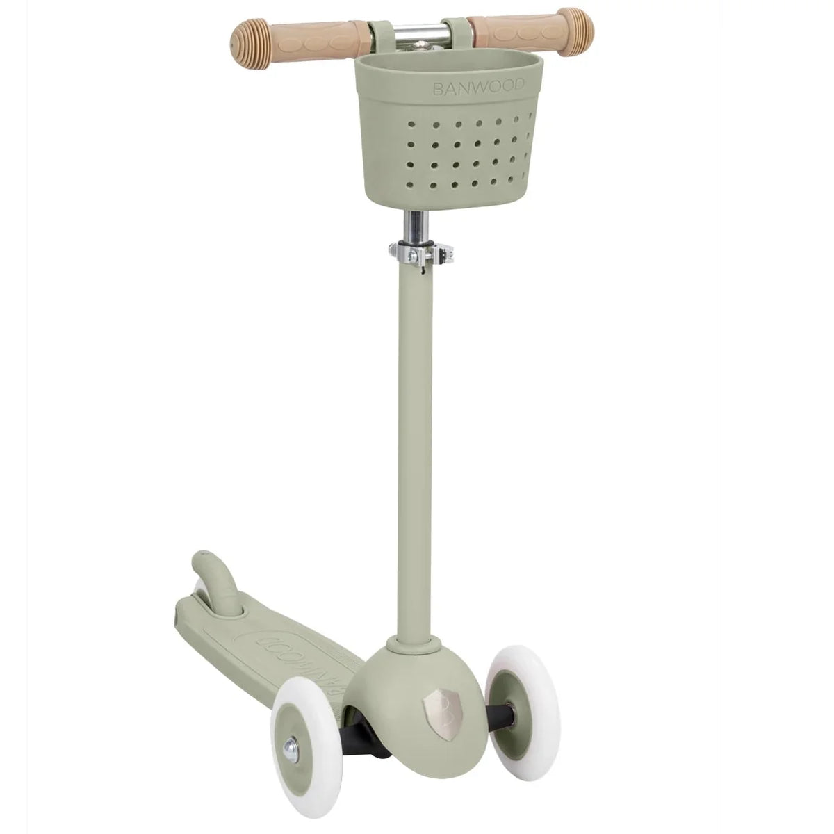 Banwood Eco Scooter Olive – mit Korb