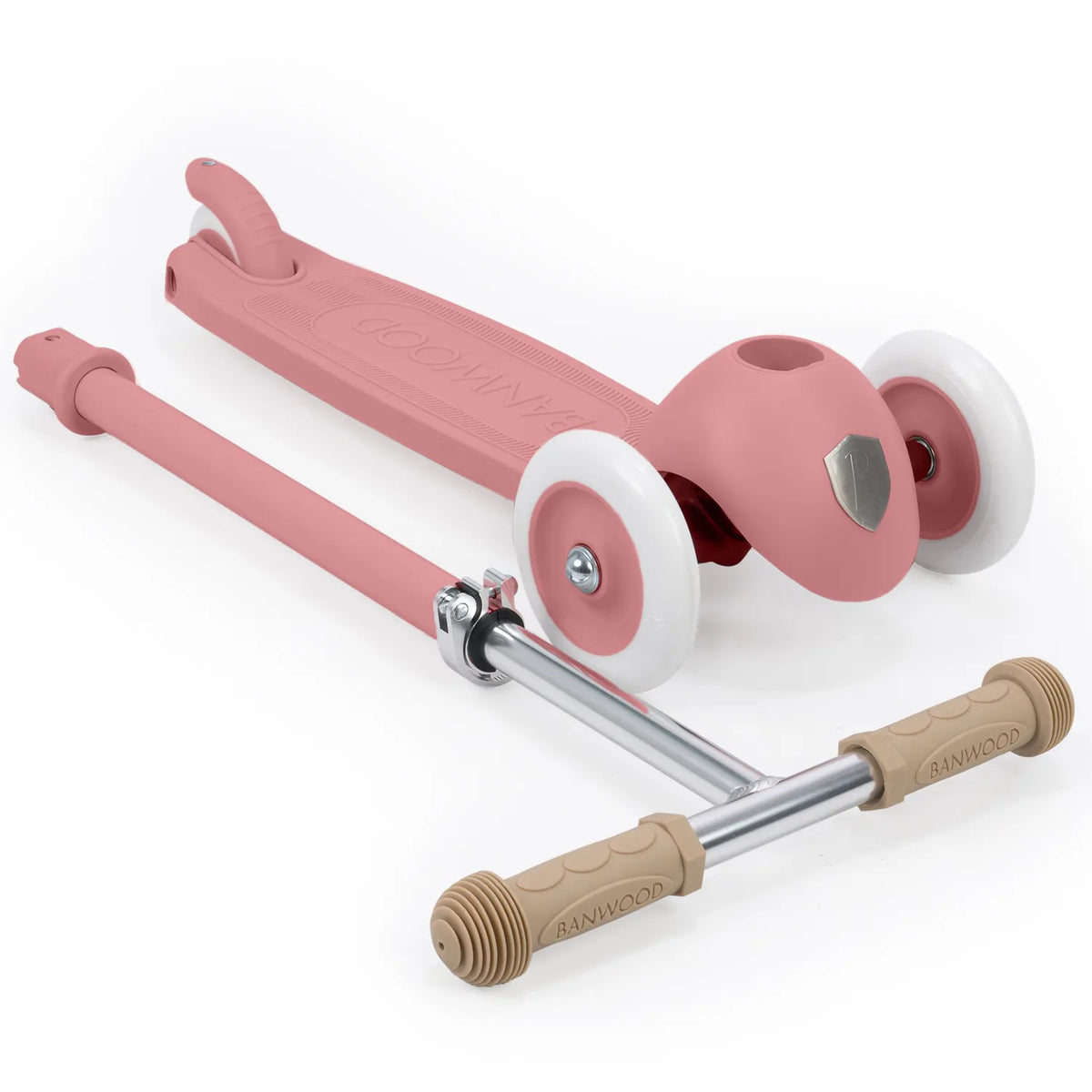 Banwood Eco Scooter Raspberry – zusammengeklappt