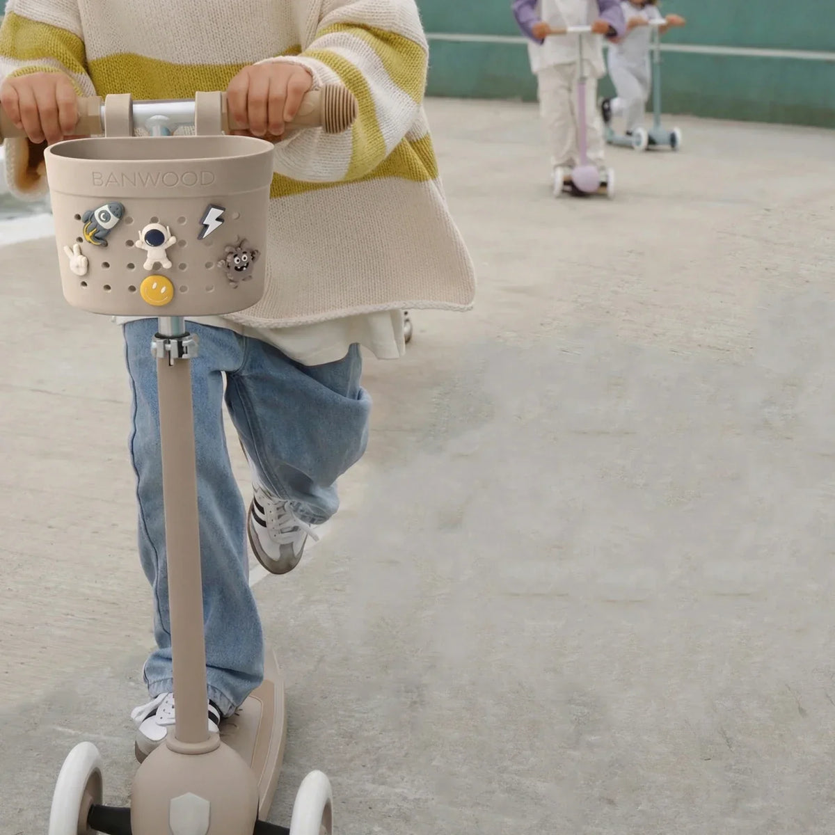 Fahrradkorb Kinder Sand – Banwood Pin & Ride Korb, Ansicht 7