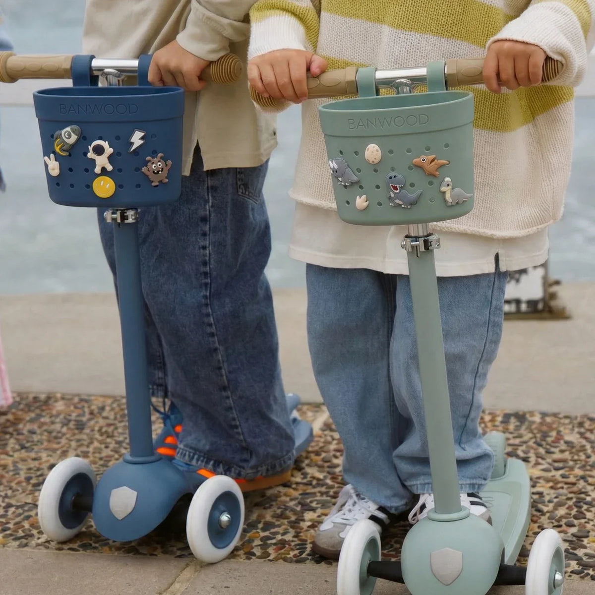Fahrradkorb Kinder Teal – Banwood Pin & Ride Korb, Ansicht 3