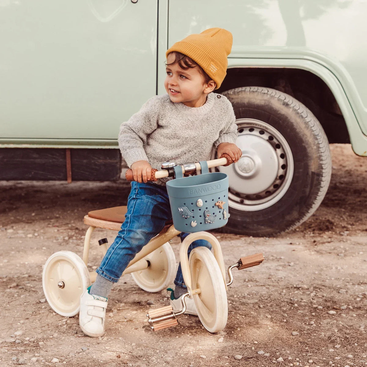 Fahrradkorb Kinder Teal – Banwood Pin & Ride Korb, Ansicht 5