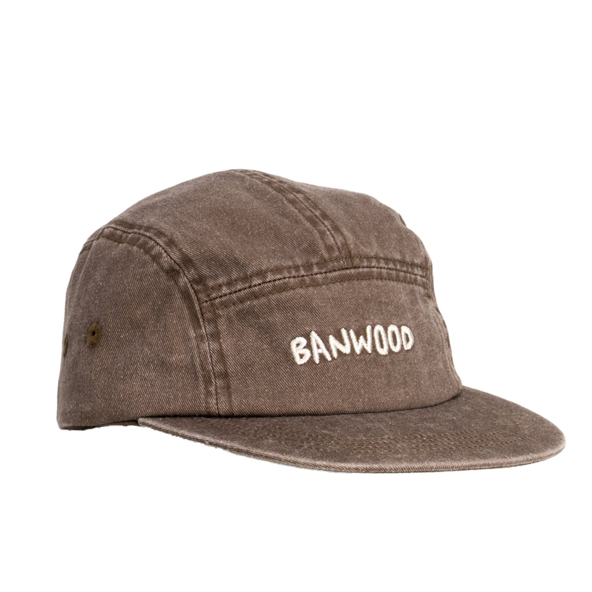 Kinder Cap Braun – Banwood Washed 5-Panel Cap, Ansicht 3