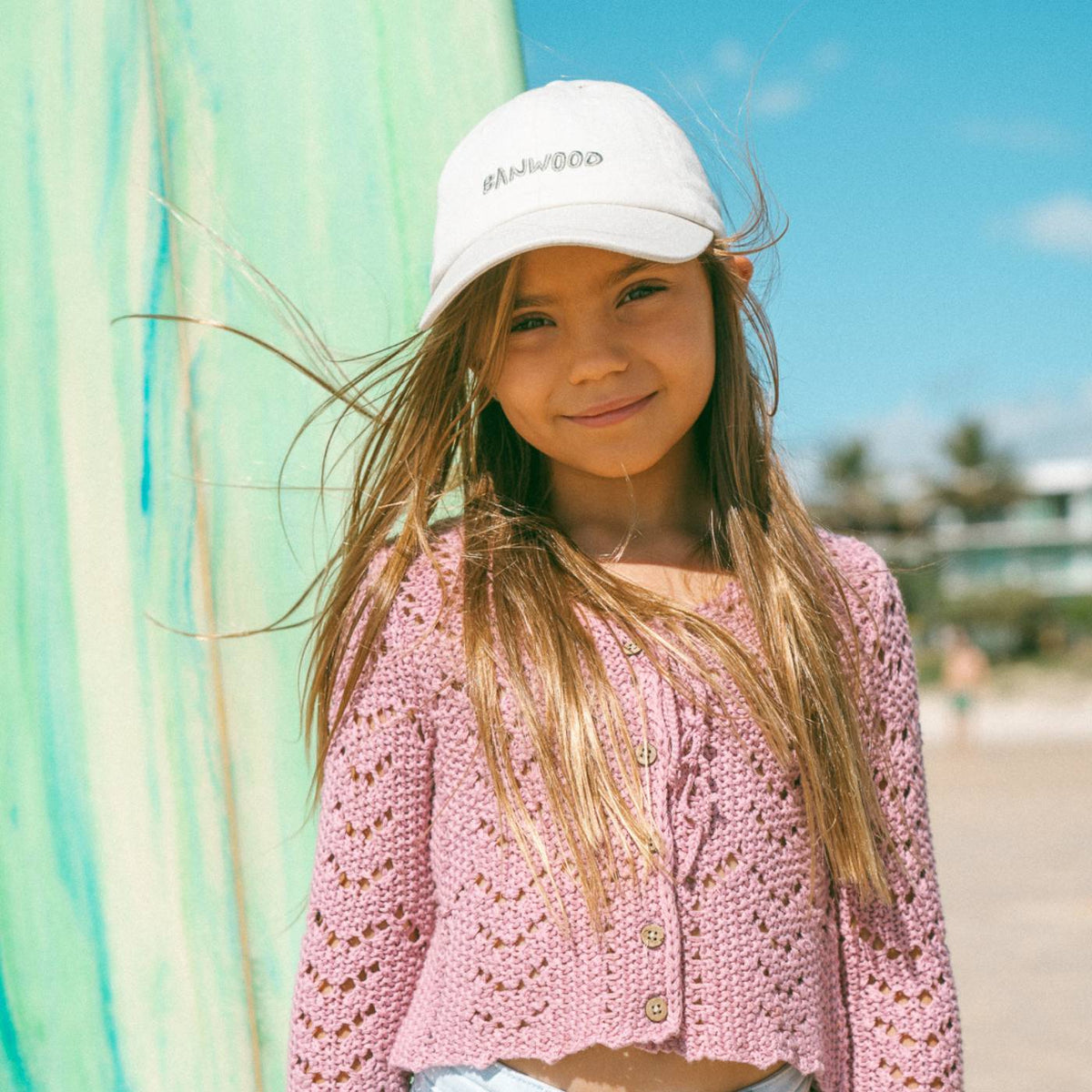 Kinder Cap Creme – Banwood Washed Cap, Ansicht 2