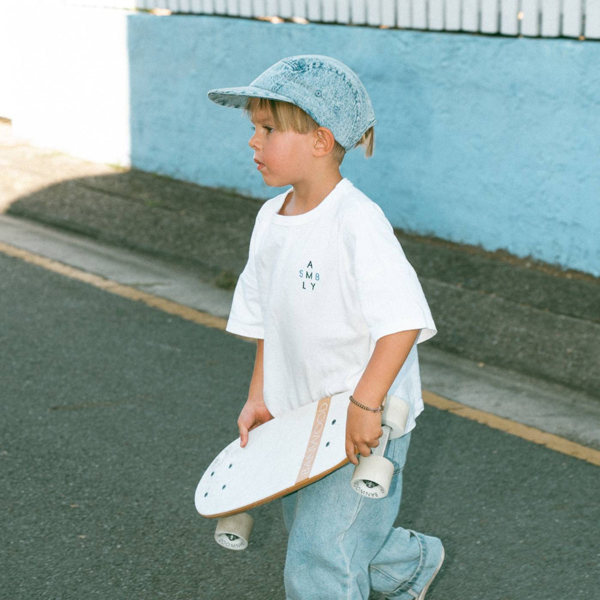 Kinder Cap Denim – Banwood Washed 5-Panel Cap, Ansicht 2