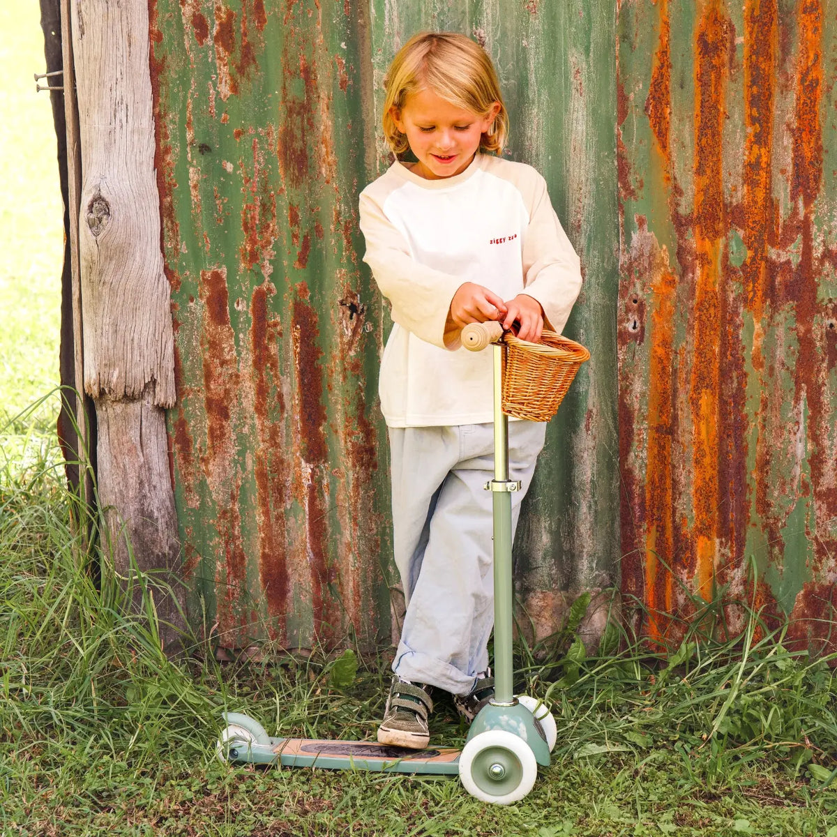 Kinderroller 3 Räder Forest – Banwood Vintage Scooter, Ansicht 2