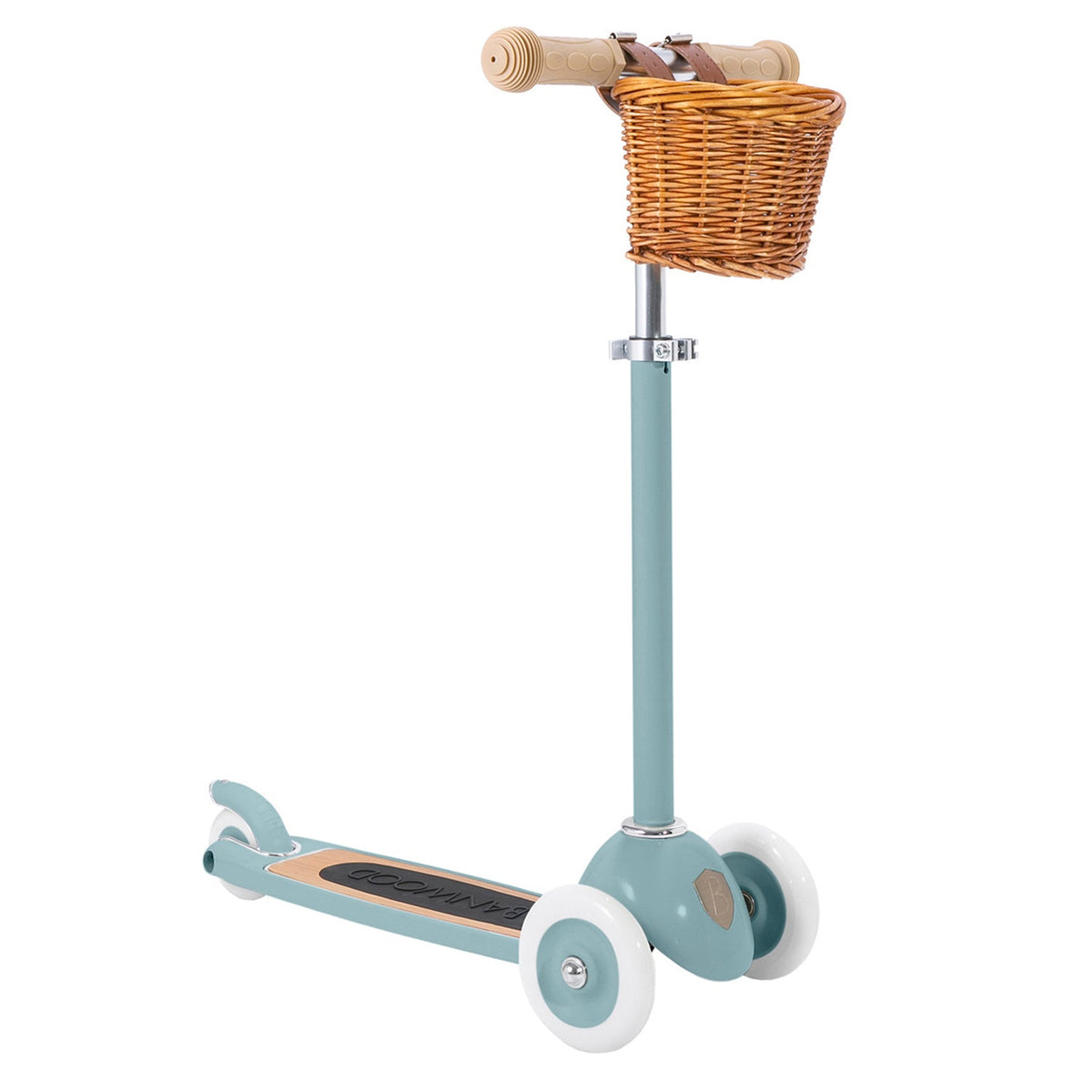 Kinderroller 3 Räder Teal – Banwood Vintage Scooter, Produktbild
