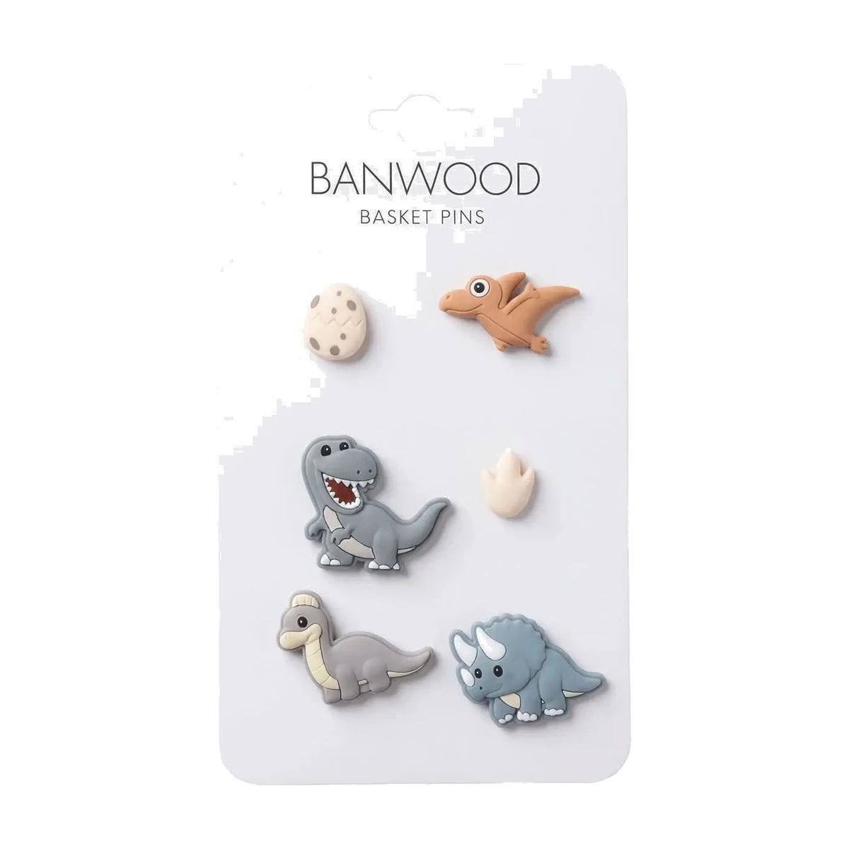 Korb-Pins Dinosaurier – Banwood Pin & Ride (12 Stück), Produktbild