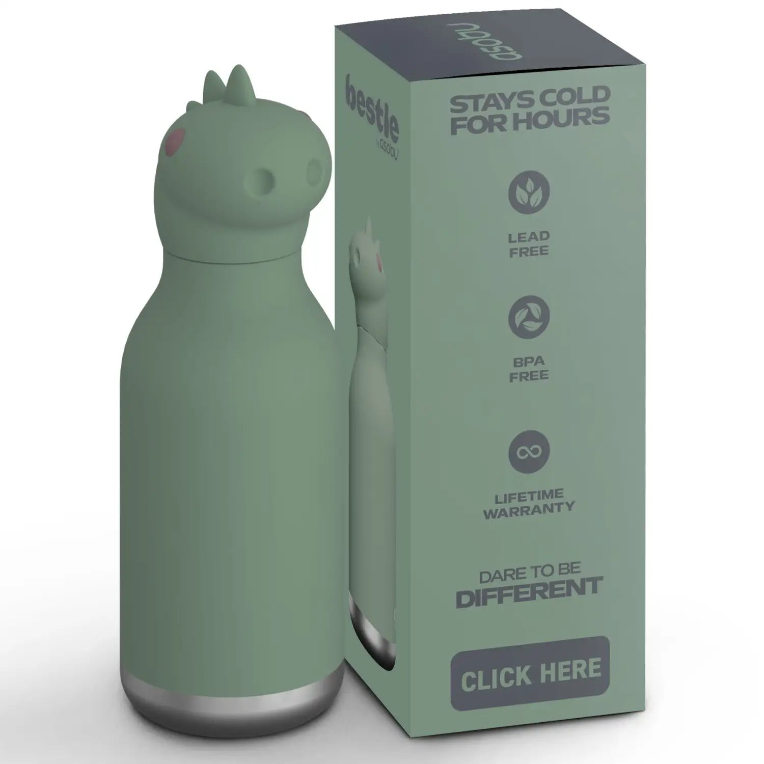 Dinosaur Bestie Bottle – vakuumisolierte Kinder Trinkflasche Edelstahl - Kindertrinkflasche