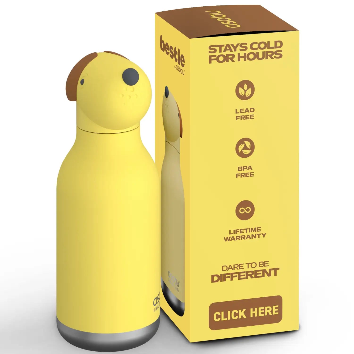 Doggie Bestie Bottle – isolierte Edelstahl Trinkflasche - Kindertrinkflasche