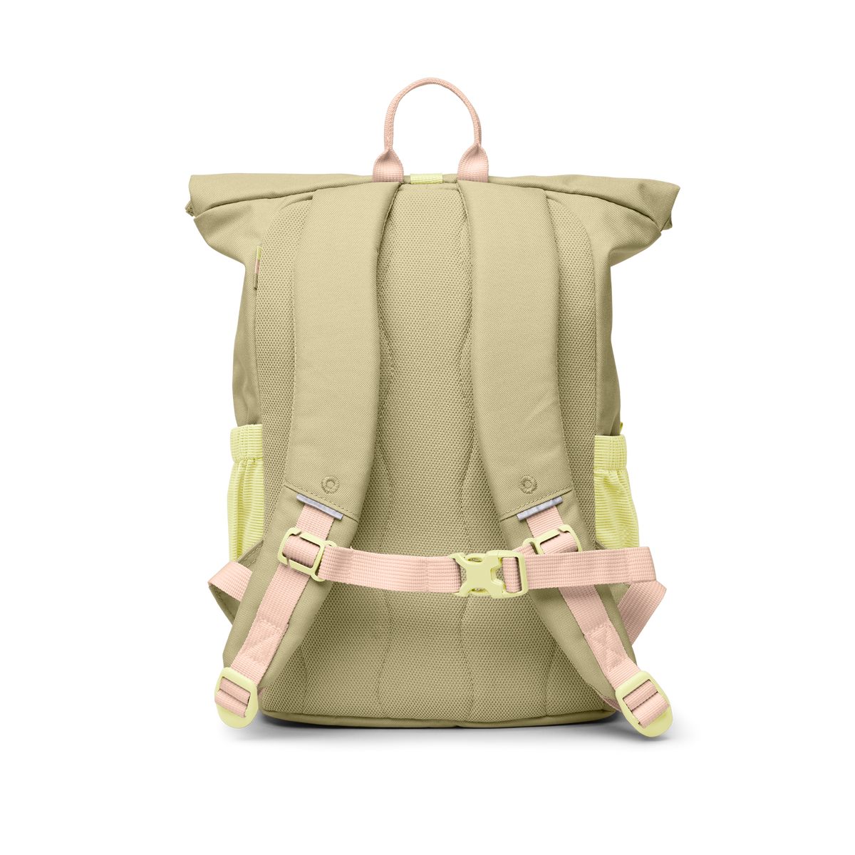 GOT BAG Kids Adventure Rolltop Kinderrucksack in Pistaziengrün (nori), in Rückansicht