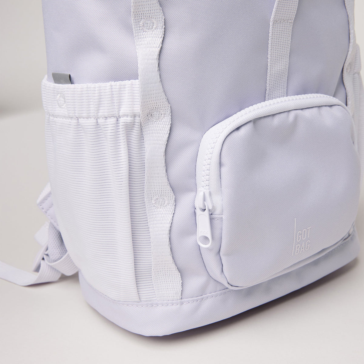 GOT BAG Kids Adventure Rolltop Kinderrucksack in Flieder (purple coral), Detailaufnahme