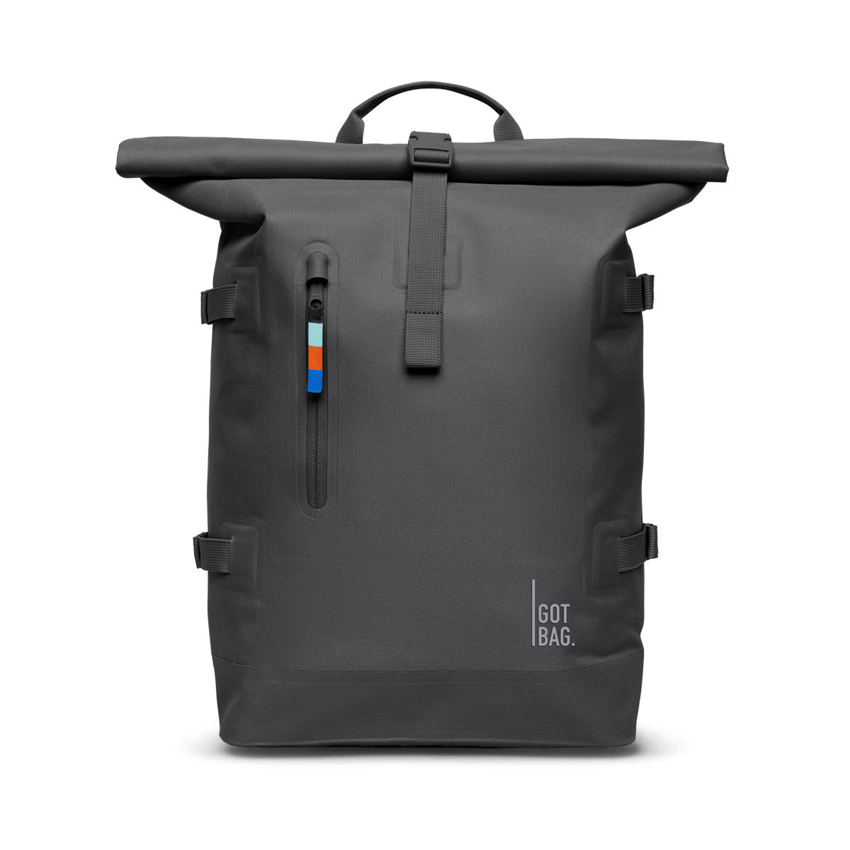 GOT BAG Rolltop 2.0 Rolltop-Rucksack in grau (shark), Frontansicht