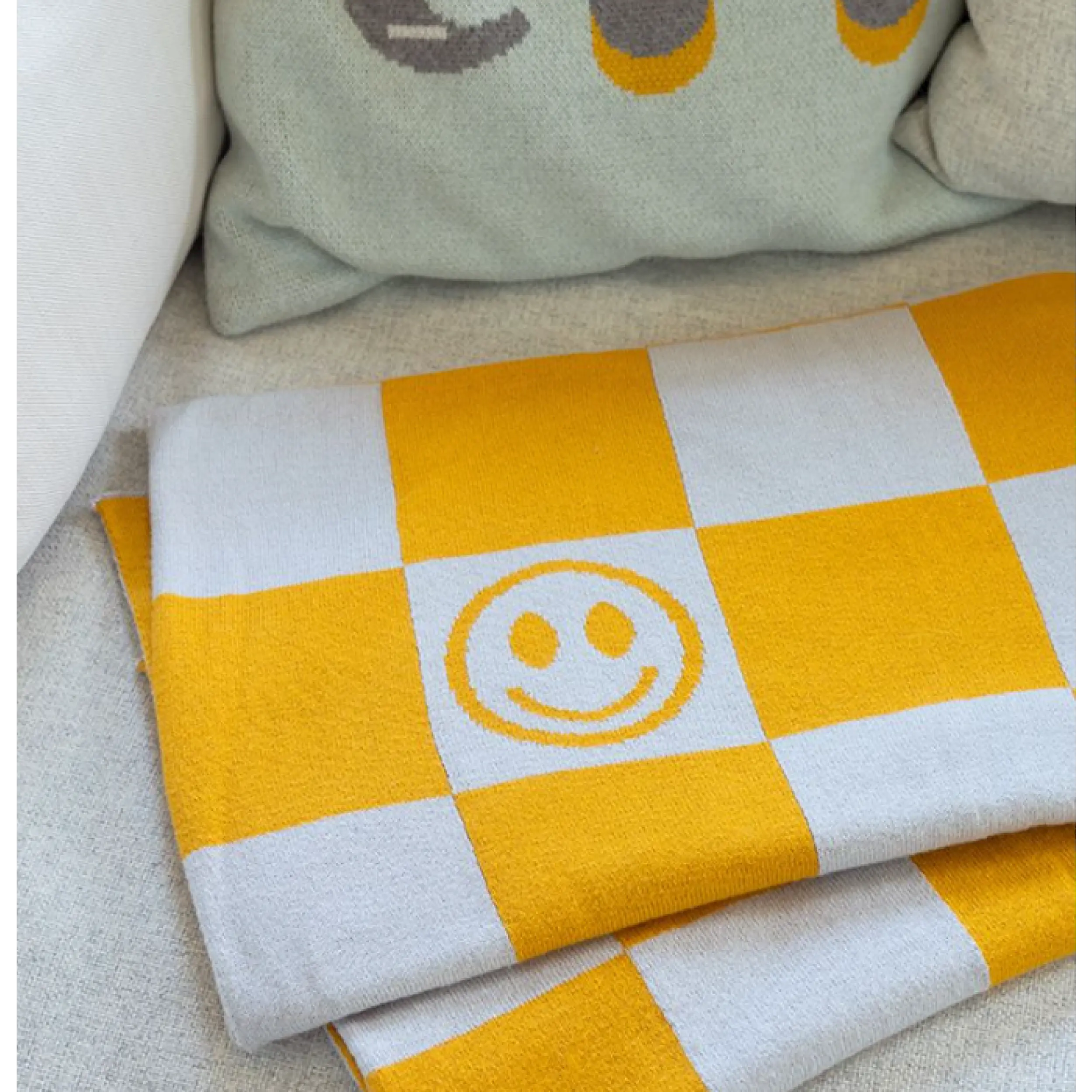 Kinderdecke Baumwolle – Smiley Kinderdecke - Kinderdecke
