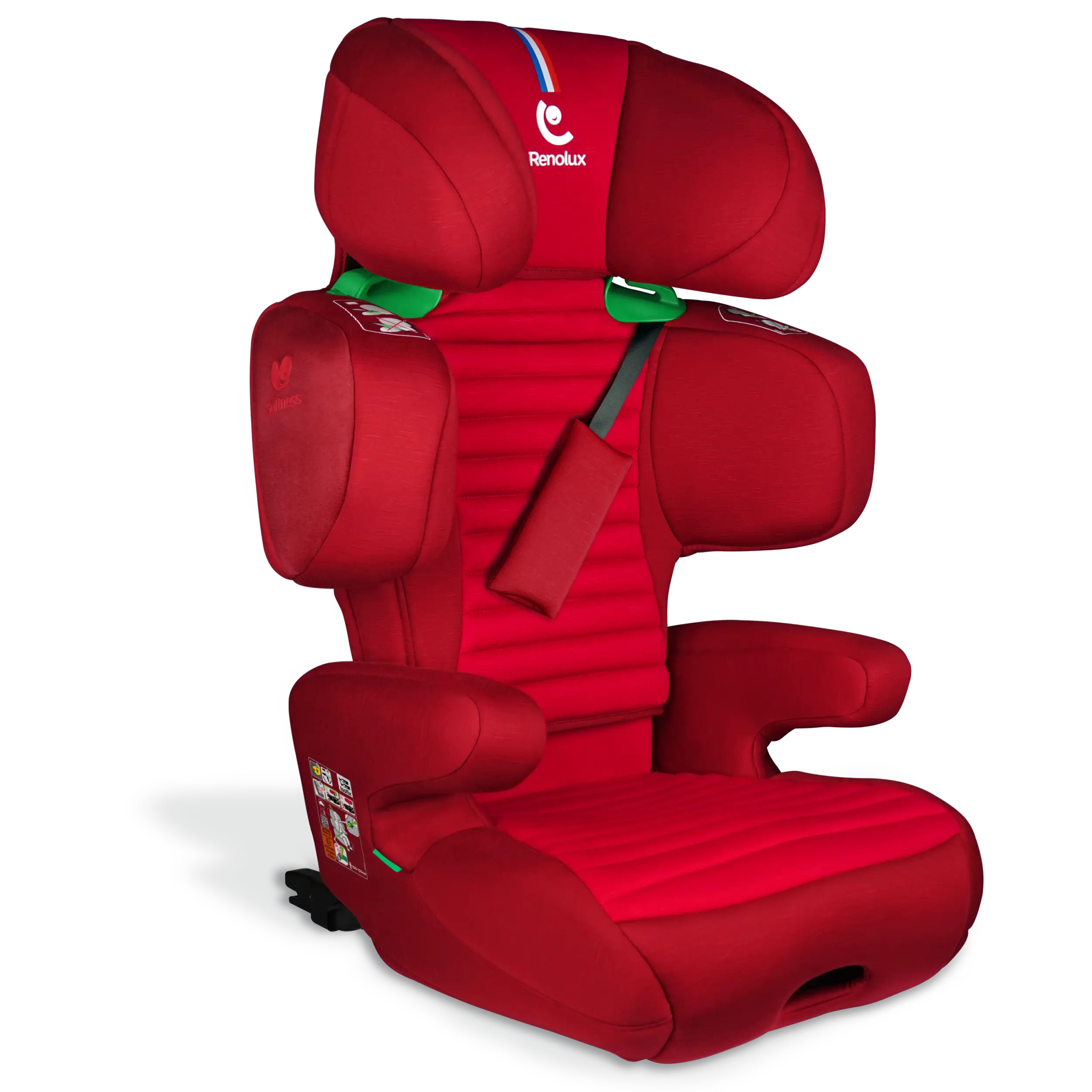 Kindersitz mit Isofix für 3–12 Jahre - RENOLUX RENOFIX² – - Rot