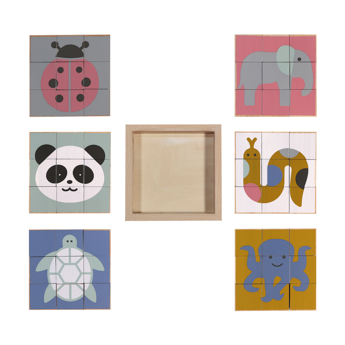 Würfelpuzzle Holz Tiere von Kindsgut – Produktfoto 6