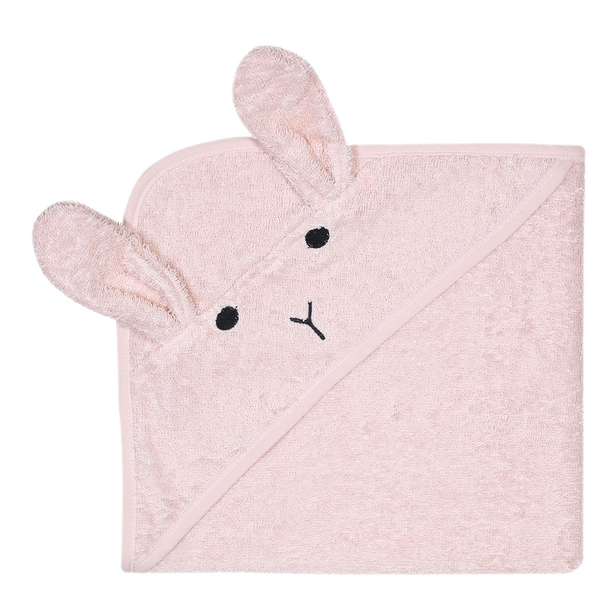 Kapuzenhandtuch Hase aus Baumwolle Rosa von Kindsgut – Produktfoto 5