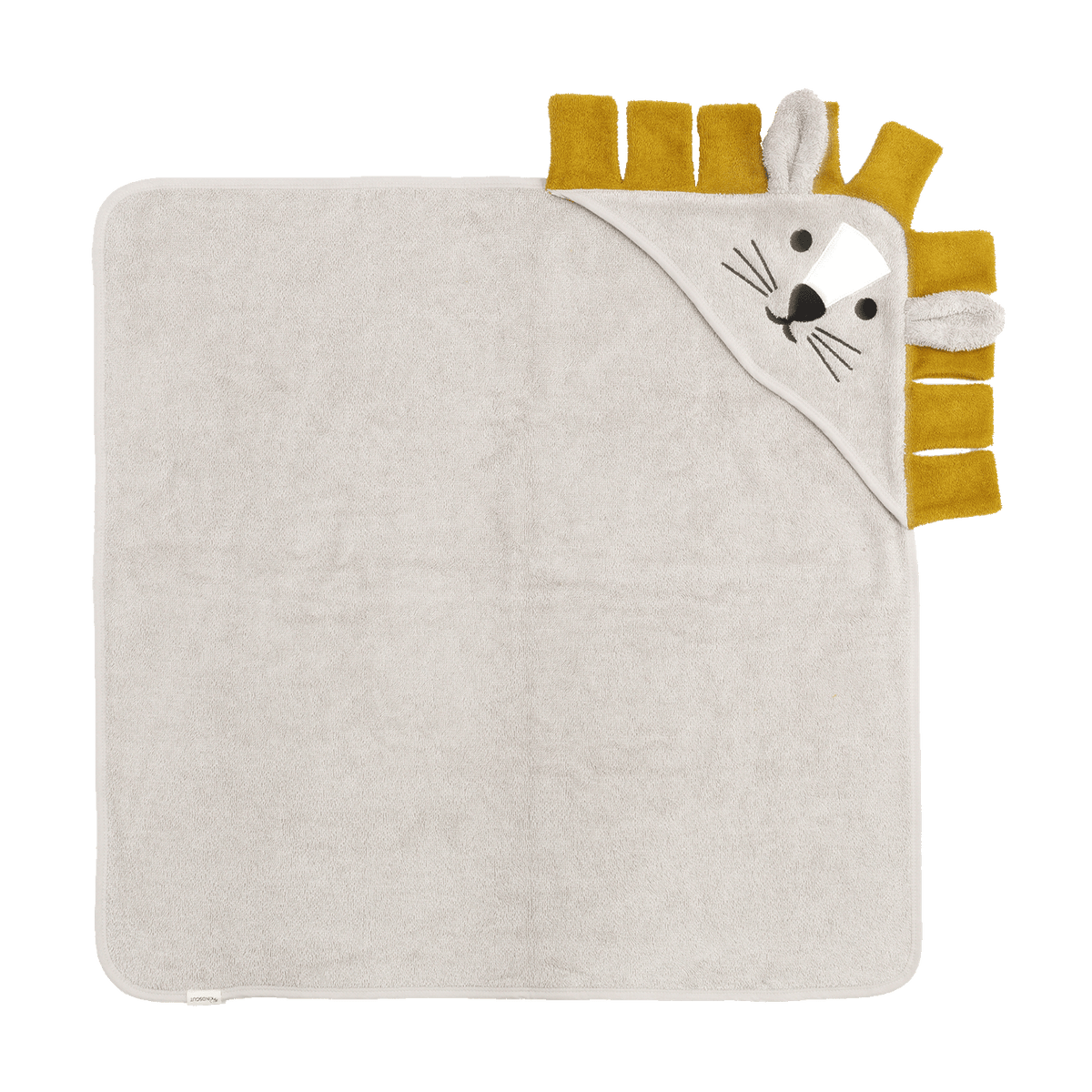 Kapuzenhandtuch Tiermotiv Löwe 100 x 100 cm von Kindsgut – Produktfoto 1