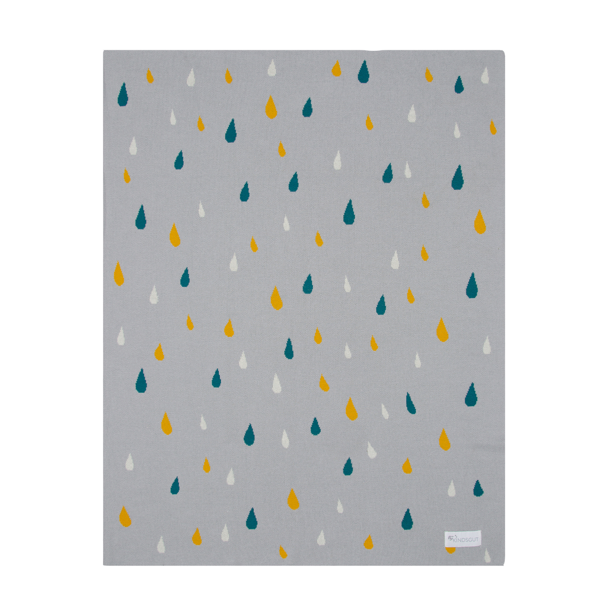 Strickdecke für Babys und Kinder 80 x 100 cm Regentropfen von Kindsgut – Produktfoto 6