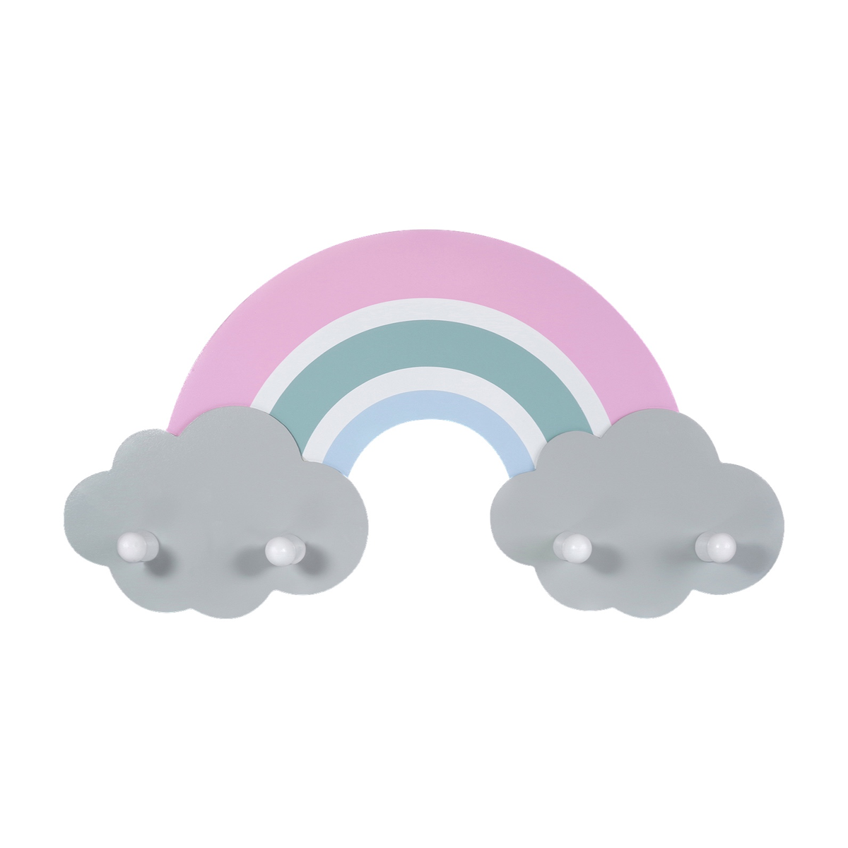 Kindergarderobe Regenbogen aus Holz Amelie von Kindsgut – Produktfoto 1
