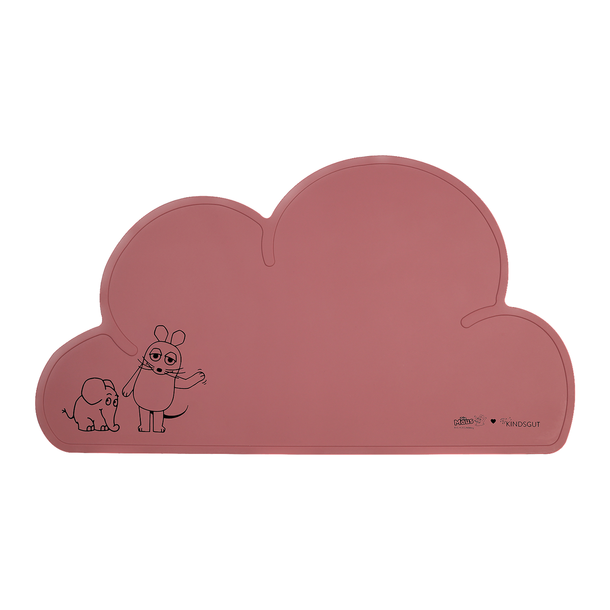 Platzdeckchen Die Maus und der Elefant Altrosa von Kindsgut – Produktfoto 1