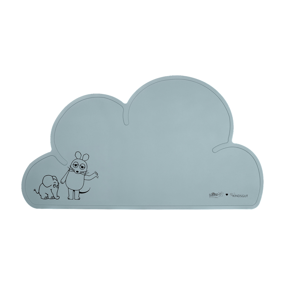 Platzdeckchen Die Maus und der Elefant Aquamarin von Kindsgut – Produktfoto 1