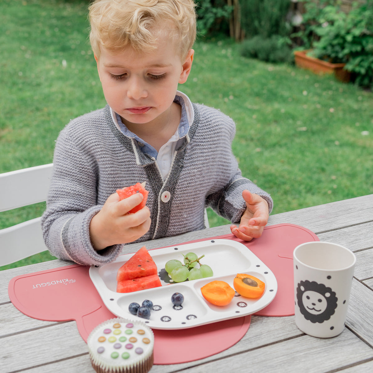 Silikon-Platzset Wolke für Kinder Altrosa von Kindsgut – Anwendungsbild 4