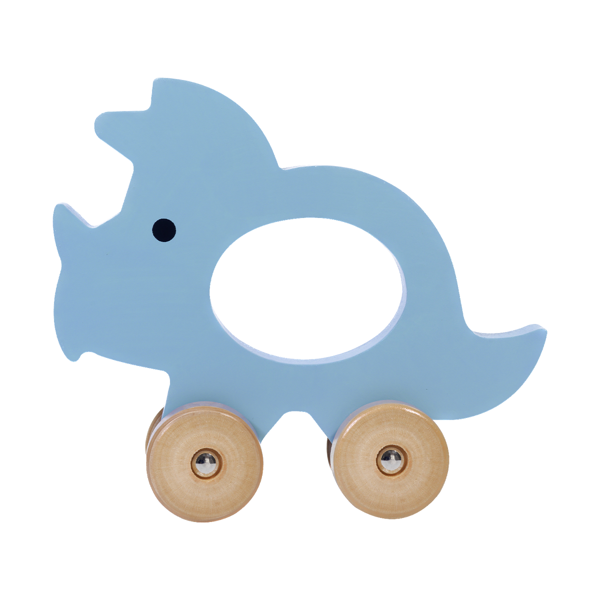 Schiebetier Dino aus Holz Triceratops von Kindsgut – Produktfoto 1