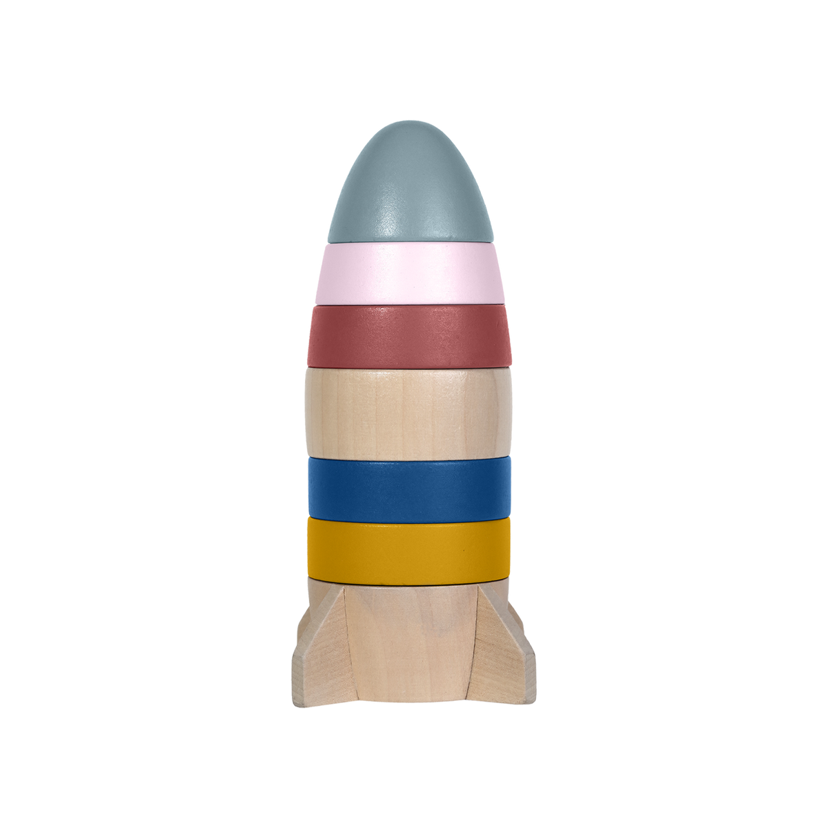 Stapelturm Rakete aus Holz von Kindsgut – Produktfoto 1