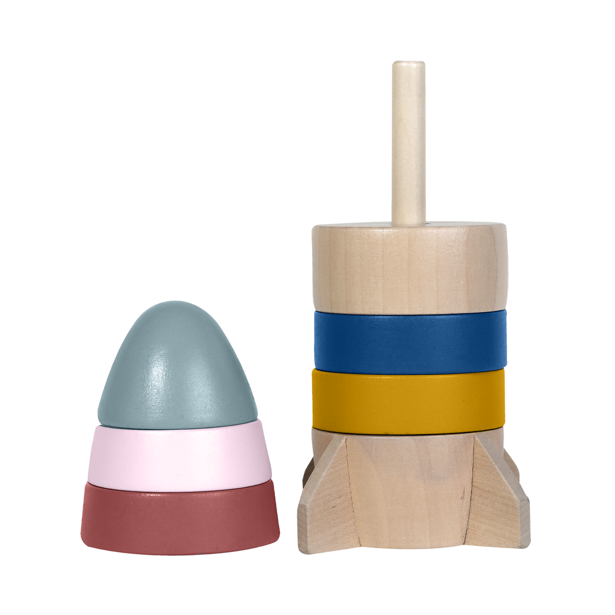 Stapelturm Rakete aus Holz von Kindsgut – Produktfoto 5