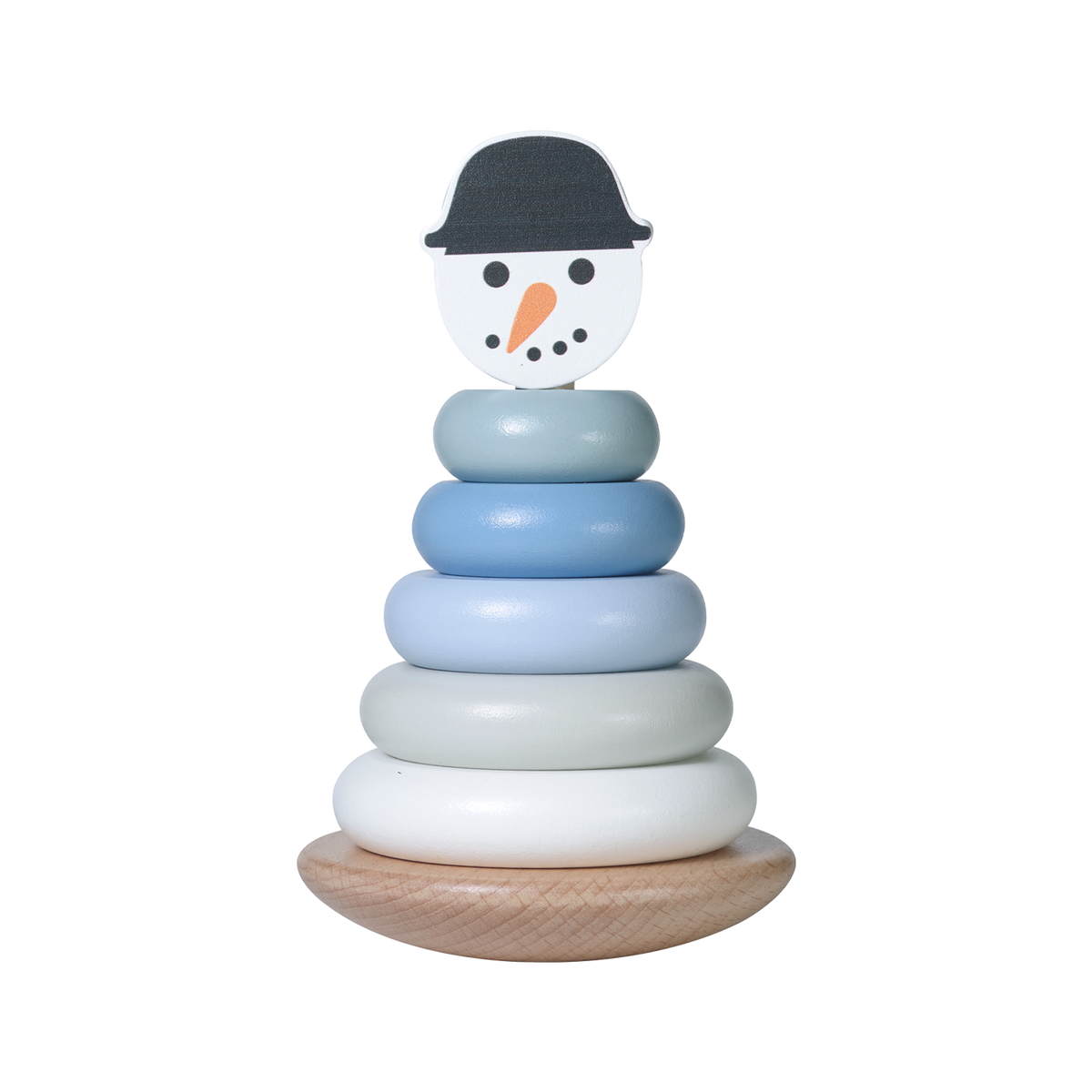 Stapelturm Weihnachten aus Holz Schneemann von Kindsgut – Produktfoto 1