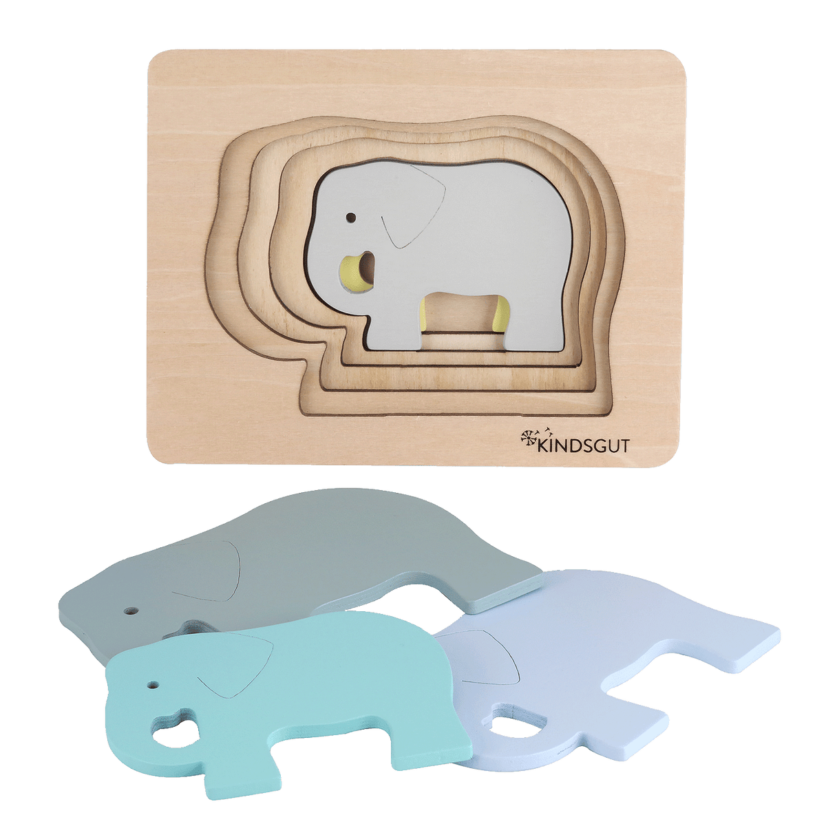 Tier-Puzzle Holz Elefant von Kindsgut – Produktfoto 5