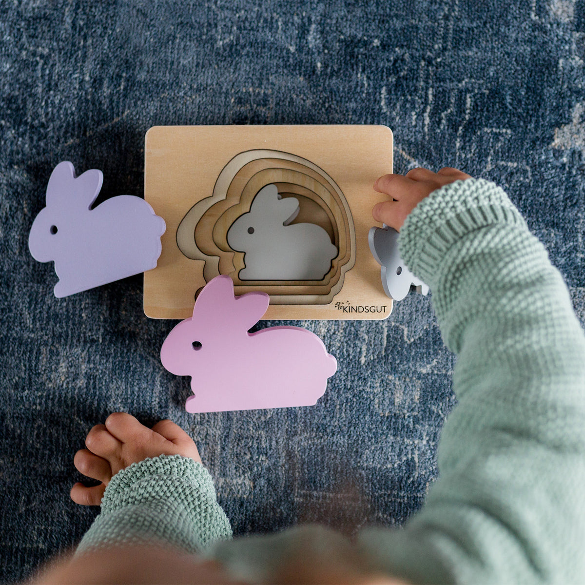 Tier-Puzzle Holz Hase von Kindsgut – Anwendungsbild 4