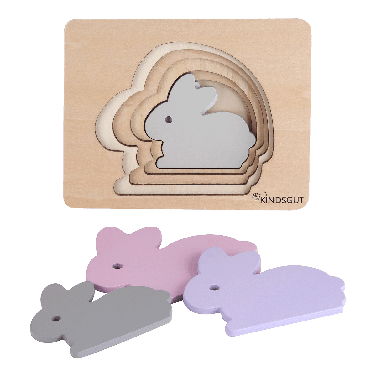Tier-Puzzle Holz Hase von Kindsgut – Produktfoto 6